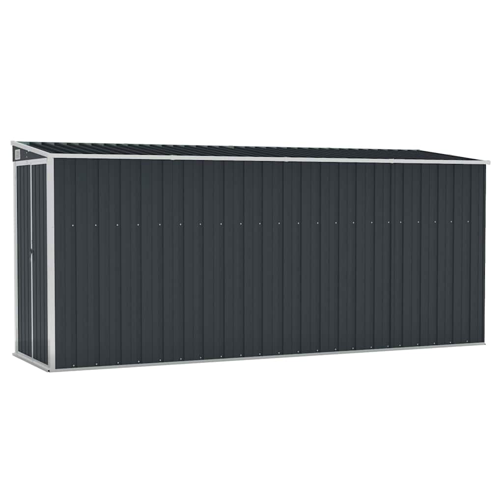 Wand-Gartenhäuser aus verzinktem Stahl – verschiedene Größen und Farben – Anthrazit · 118 × 382 cm – Ansicht 2