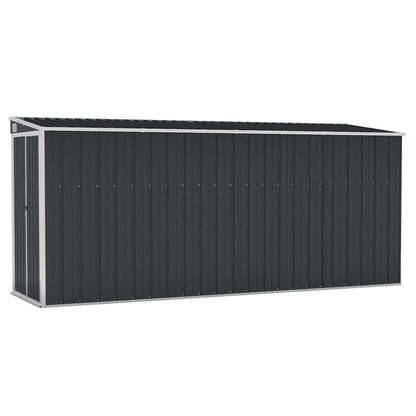 Wand-Gartenhäuser aus verzinktem Stahl – verschiedene Größen und Farben – Anthrazit · 118 × 382 cm – Ansicht 2
