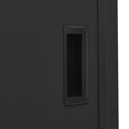 Büroschrank mit Schiebetüren 90 × 40 × 180 cm – Anthrazit – Ansicht 7