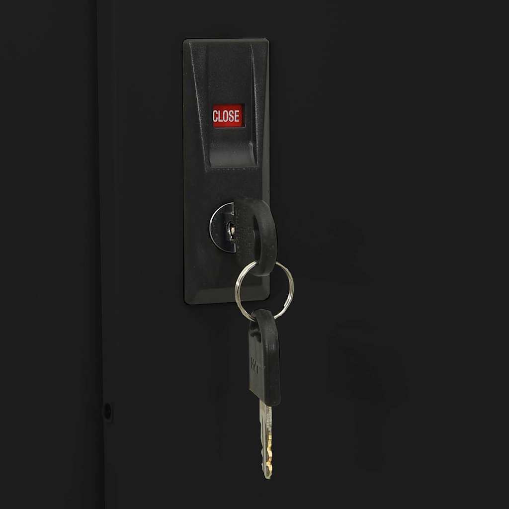 Büroschrank mit Schiebetüren 90 × 40 × 180 cm – Anthrazit – Ansicht 8