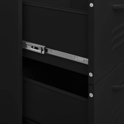 Schubladenschrank Schwarz 80x35x101,5 cm Stahl