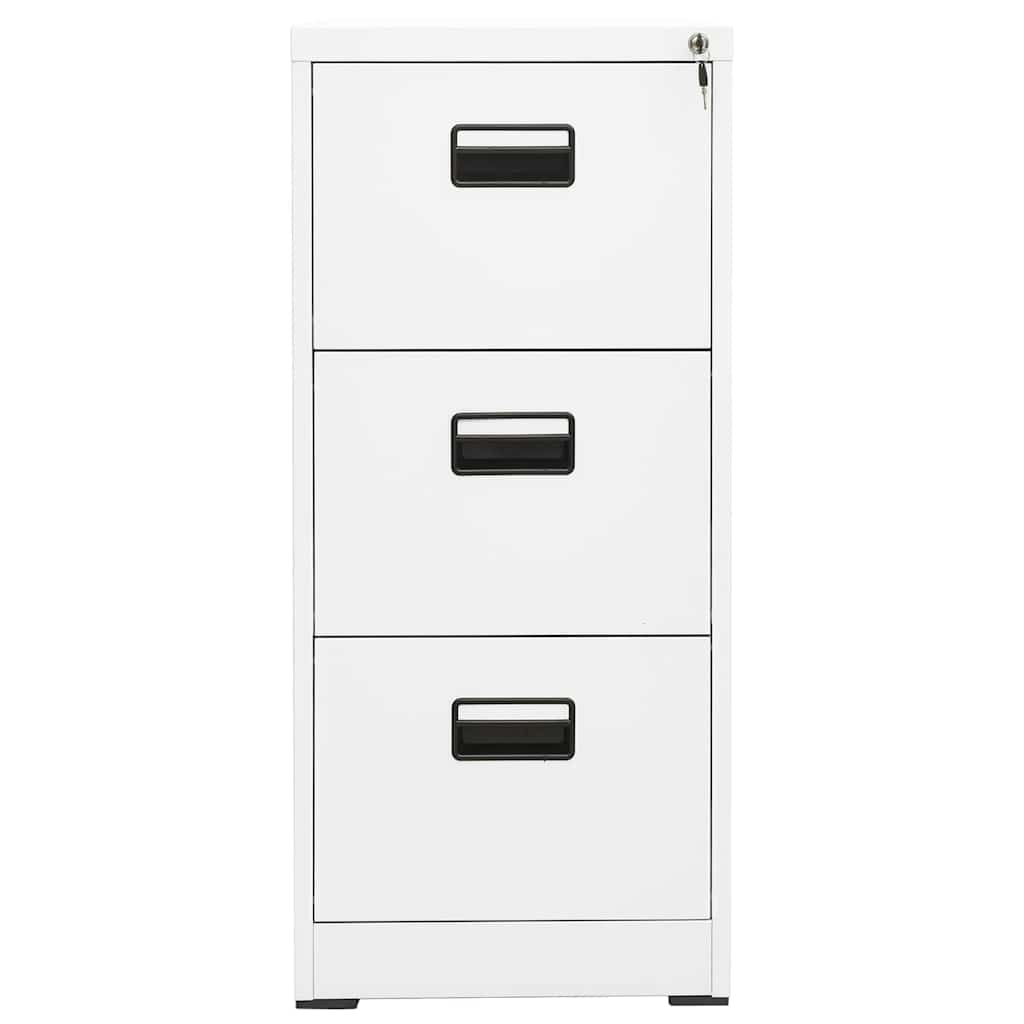 Aktenschrank aus Stahl – verschiedene Farben und Höhen – Weiß / 46 × 62 × 102,5 cm – Ansicht 2