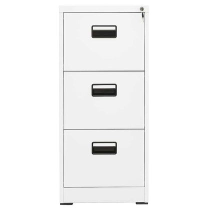 Aktenschrank aus Stahl – verschiedene Farben und Höhen – Weiß / 46 × 62 × 102,5 cm – Ansicht 2