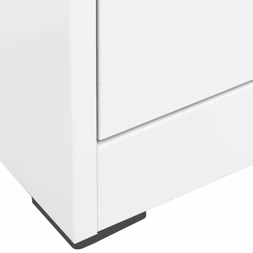 Aktenschrank aus Stahl – verschiedene Farben und Höhen – Weiß / 46 × 62 × 102,5 cm – Ansicht 5