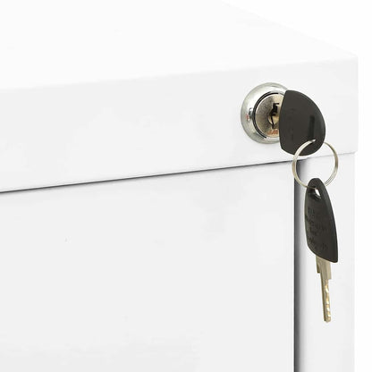 Aktenschrank aus Stahl – verschiedene Farben und Höhen – Weiß / 46 × 62 × 102,5 cm – Ansicht 6