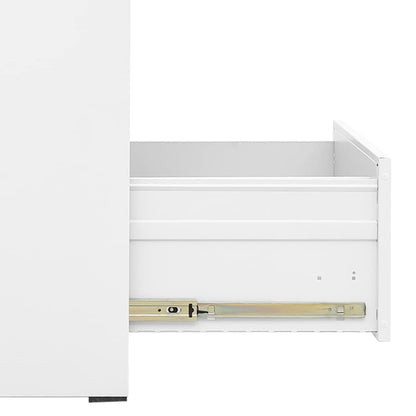 Aktenschrank aus Stahl – verschiedene Farben und Höhen – Weiß / 46 × 62 × 102,5 cm – Ansicht 7