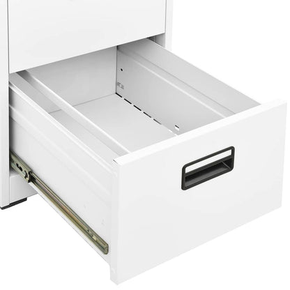 Aktenschrank aus Stahl – verschiedene Farben und Höhen – Weiß / 46 × 62 × 102,5 cm – Ansicht 8