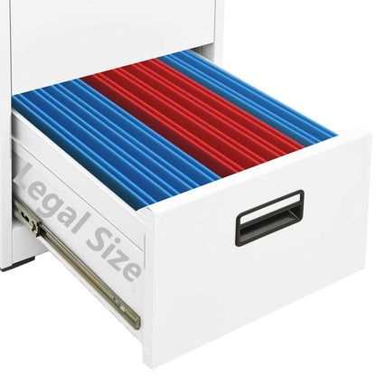 Aktenschrank aus Stahl – verschiedene Farben und Höhen – Weiß / 46 × 62 × 102,5 cm – Ansicht 9