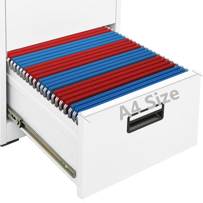 Aktenschrank aus Stahl – verschiedene Farben und Höhen – Weiß / 46 × 62 × 102,5 cm – Ansicht 10