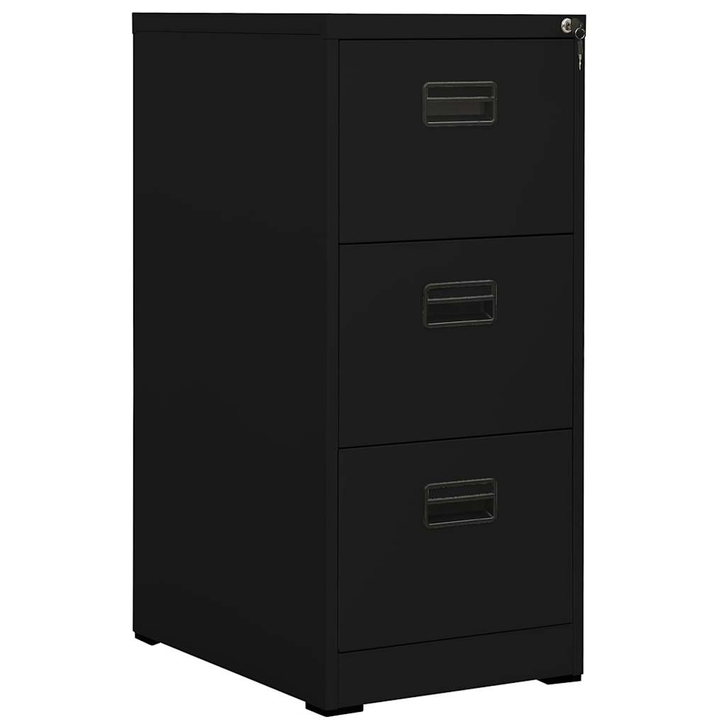 Aktenschrank aus Stahl – verschiedene Farben und Höhen – Schwarz / 46 × 62 × 102,5 cm – Ansicht 1