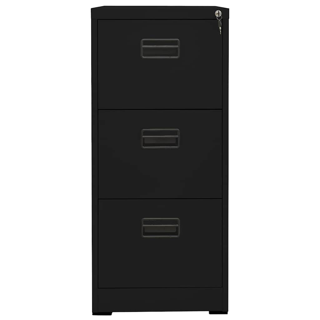 Aktenschrank aus Stahl – verschiedene Farben und Höhen – Schwarz / 46 × 62 × 102,5 cm – Ansicht 2