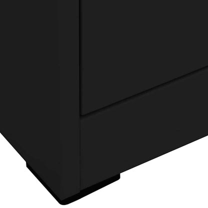 Aktenschrank aus Stahl – verschiedene Farben und Höhen – Schwarz / 46 × 62 × 102,5 cm – Ansicht 5