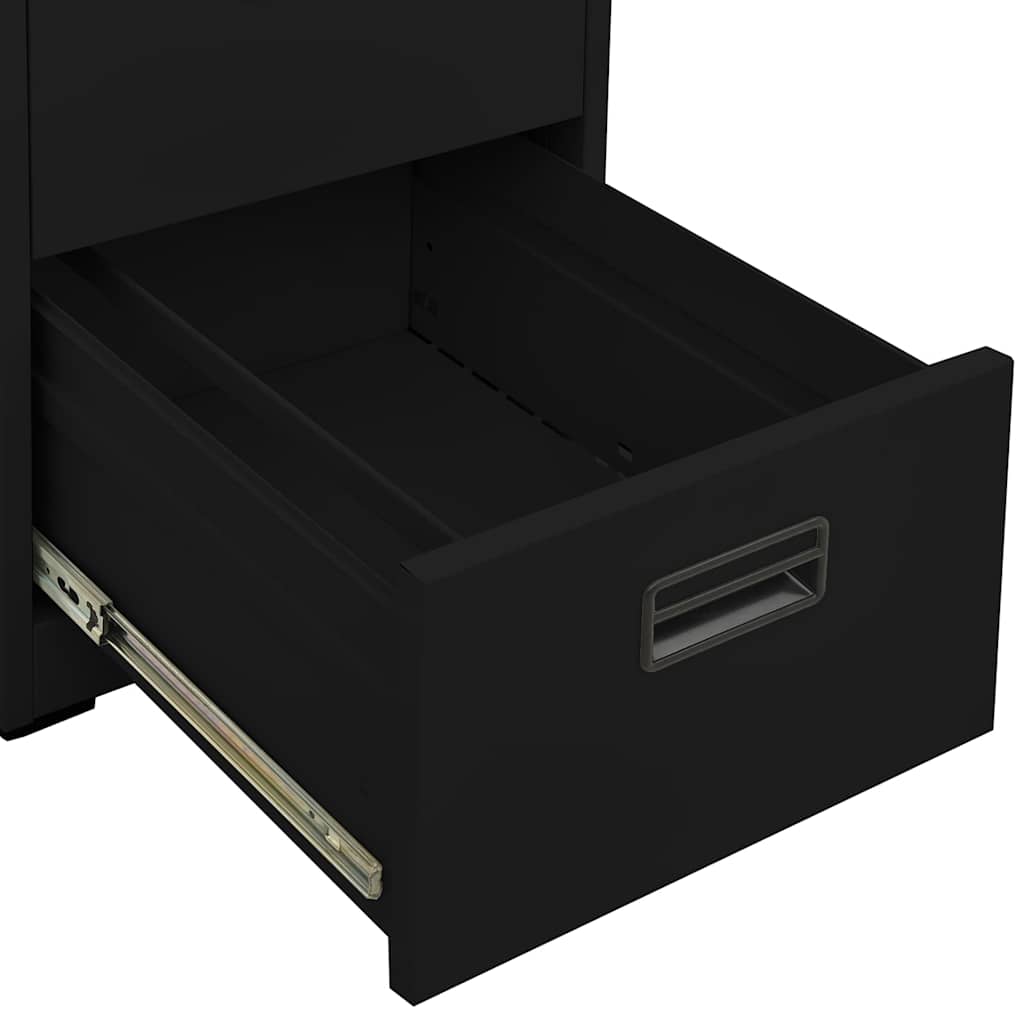 Aktenschrank aus Stahl – verschiedene Farben und Höhen – Schwarz / 46 × 62 × 102,5 cm – Ansicht 8