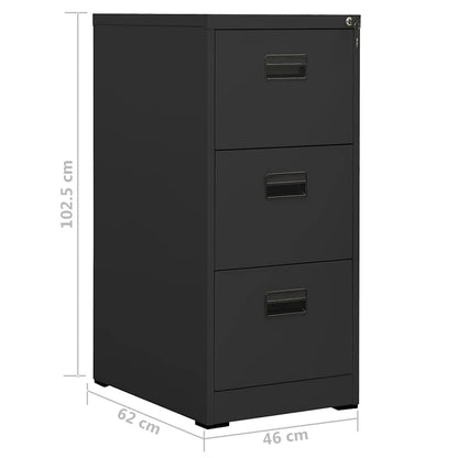 Aktenschrank aus Stahl – verschiedene Farben und Höhen – Anthrazit / 46 × 62 × 102,5 cm – Ansicht 11