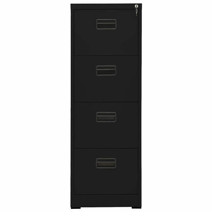 Aktenschrank aus Stahl – verschiedene Farben und Höhen – Schwarz / 46 × 62 × 133 cm – Ansicht 2