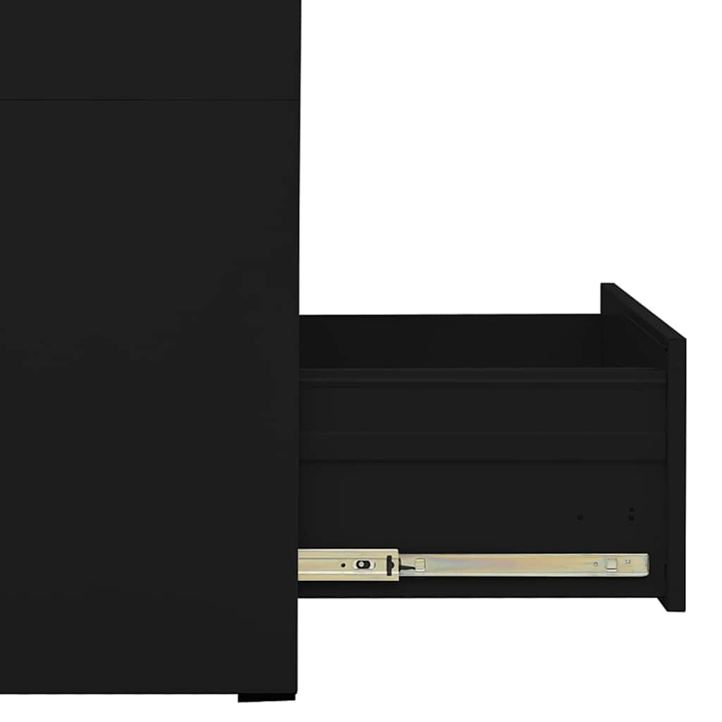 Aktenschrank aus Stahl – verschiedene Farben und Höhen – Schwarz / 46 × 62 × 133 cm – Ansicht 6