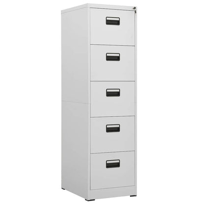Aktenschrank aus Stahl – verschiedene Farben und Höhen – Hellgrau / 46 × 62 × 164 cm – Ansicht 1