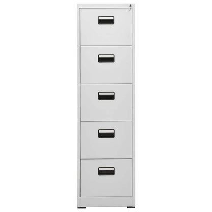 Aktenschrank aus Stahl – verschiedene Farben und Höhen – Hellgrau / 46 × 62 × 164 cm – Ansicht 2