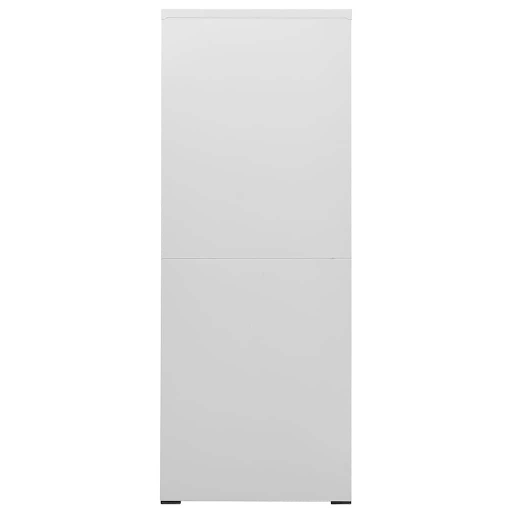 Aktenschrank aus Stahl – verschiedene Farben und Höhen – Hellgrau / 46 × 62 × 164 cm – Ansicht 3