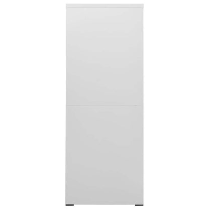 Aktenschrank aus Stahl – verschiedene Farben und Höhen – Hellgrau / 46 × 62 × 164 cm – Ansicht 3