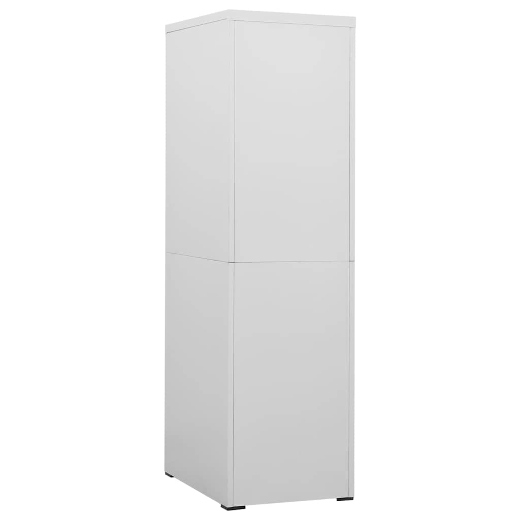 Aktenschrank aus Stahl – verschiedene Farben und Höhen – Hellgrau / 46 × 62 × 164 cm – Ansicht 4