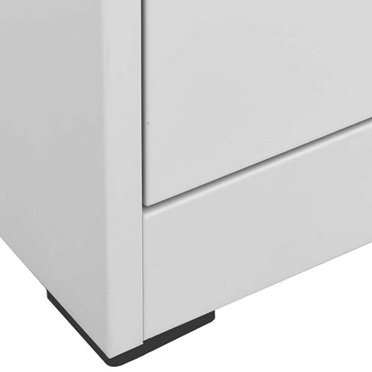 Aktenschrank aus Stahl – verschiedene Farben und Höhen – Hellgrau / 46 × 62 × 164 cm – Ansicht 5