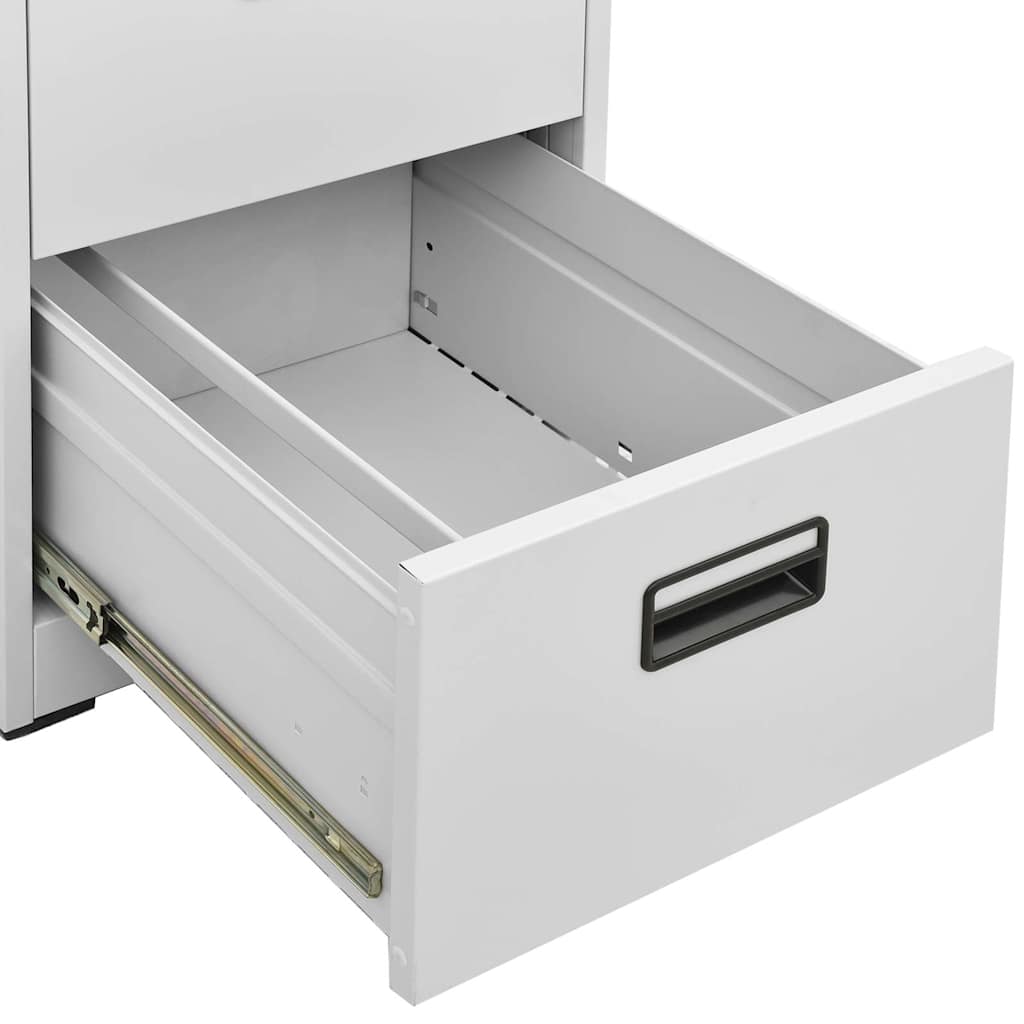 Aktenschrank aus Stahl – verschiedene Farben und Höhen – Hellgrau / 46 × 62 × 164 cm – Ansicht 7