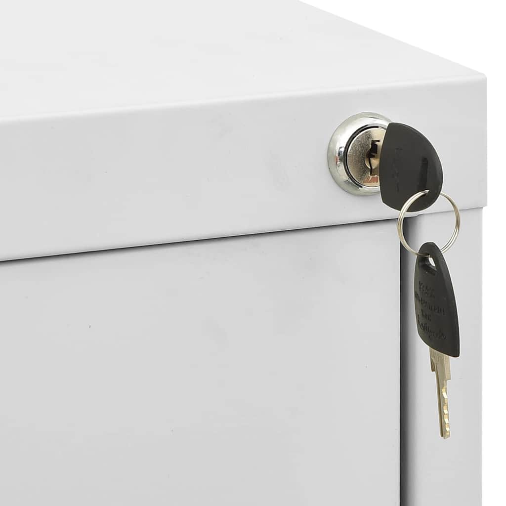 Aktenschrank aus Stahl – verschiedene Farben und Höhen – Hellgrau / 46 × 62 × 164 cm – Ansicht 10