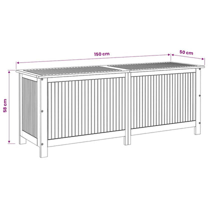 Gartenboxen aus Akazienholz – verschiedene Größen – 150 × 50 × 58 cm – Ansicht 12
