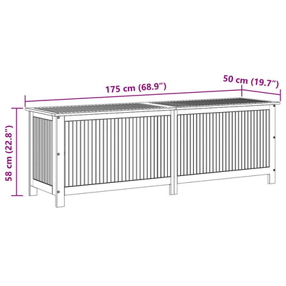 Gartenboxen aus Akazienholz – verschiedene Größen – 175 × 50 × 58 cm – Ansicht 12
