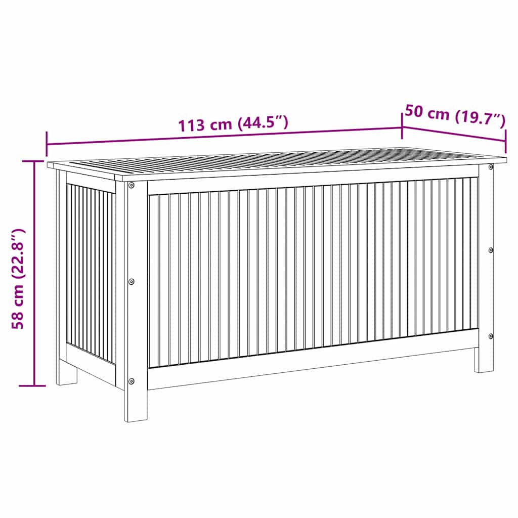 Gartenboxen aus Akazienholz – verschiedene Größen – 113 × 50 × 58 cm – Ansicht 11