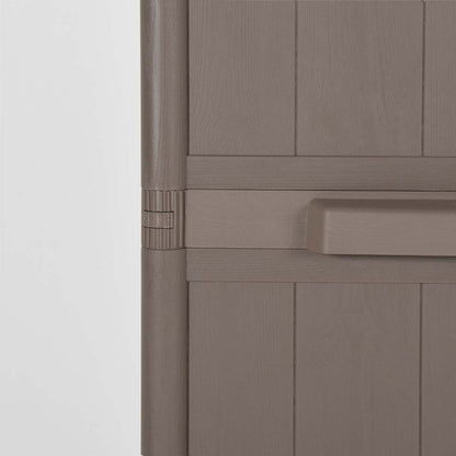Gartenschrank 65 × 45 × 172 cm aus PP-Rattan – Schwarz – Braun / 4 Böden – Ansicht 7