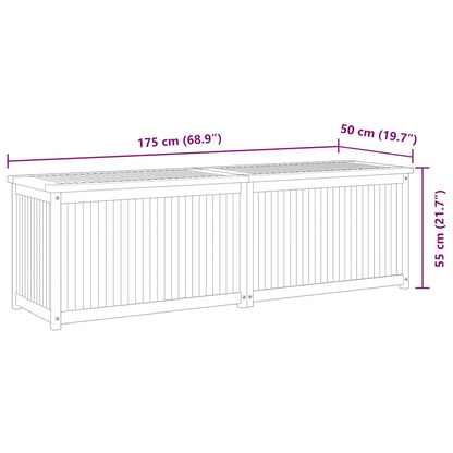 Gartenbox 175x50x55 cm Massivholz Teak