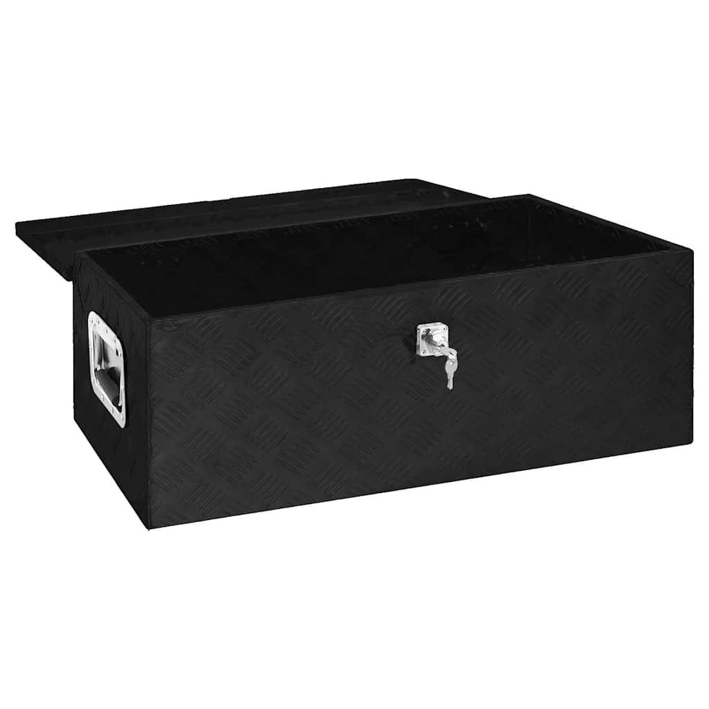 Aluminium-Aufbewahrungsboxen – verschiedene Größen – 90 × 47 × 33,5 cm · Schwarz – Ansicht 3