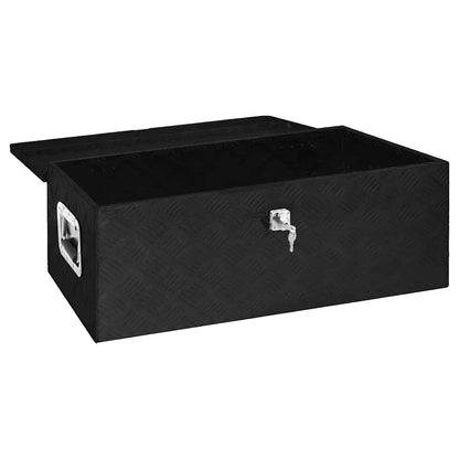 Aluminium-Aufbewahrungsboxen – verschiedene Größen – 90 × 47 × 33,5 cm · Schwarz – Ansicht 3