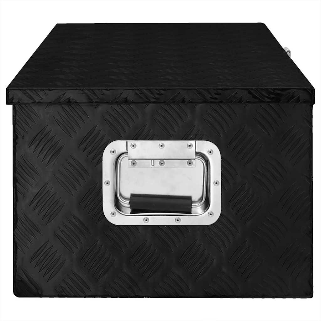 Aluminium-Aufbewahrungsboxen – verschiedene Größen – 90 × 47 × 33,5 cm · Schwarz – Ansicht 5