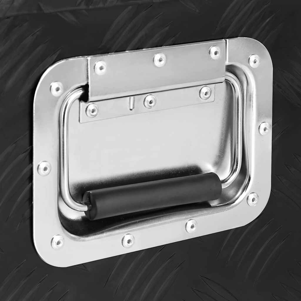 Aluminium-Aufbewahrungsboxen – verschiedene Größen – 90 × 47 × 33,5 cm · Schwarz – Ansicht 7