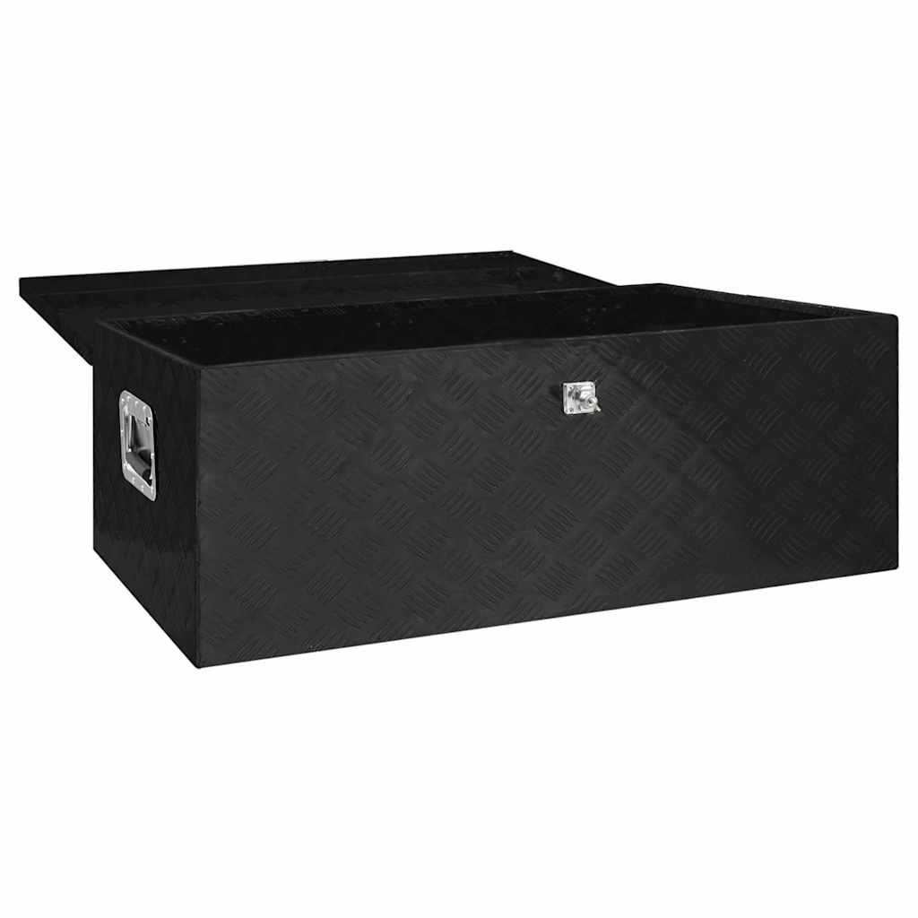 Aluminium-Aufbewahrungsboxen – verschiedene Größen – 100 × 55 × 37 cm · Schwarz – Ansicht 2