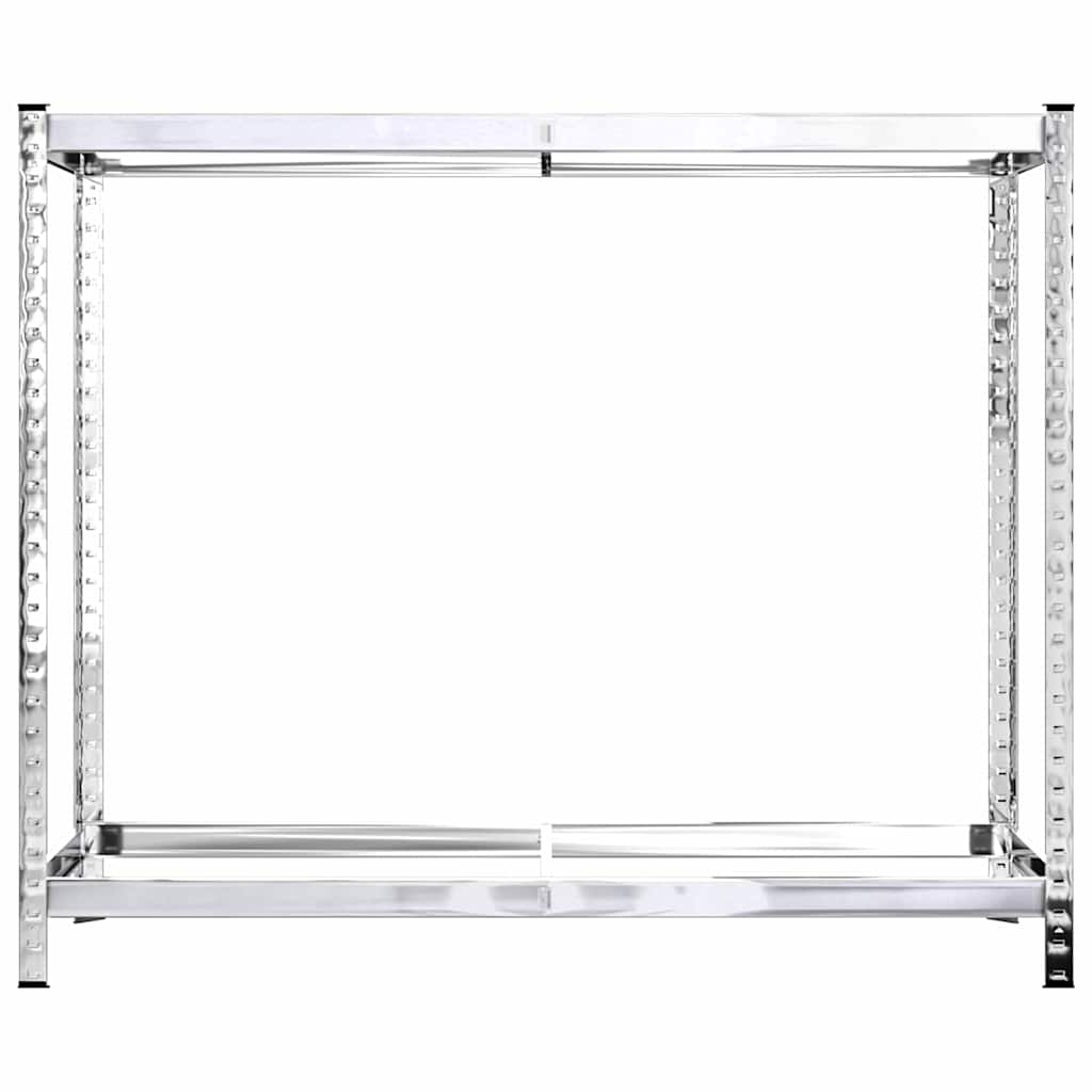 Reifenregale mit 2 B�den 2 Stk. Silbern 110x40x110 cm Stahl
