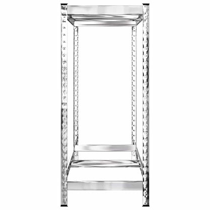 Reifenregale mit 2 B�den 2 Stk. Silbern 110x40x110 cm Stahl