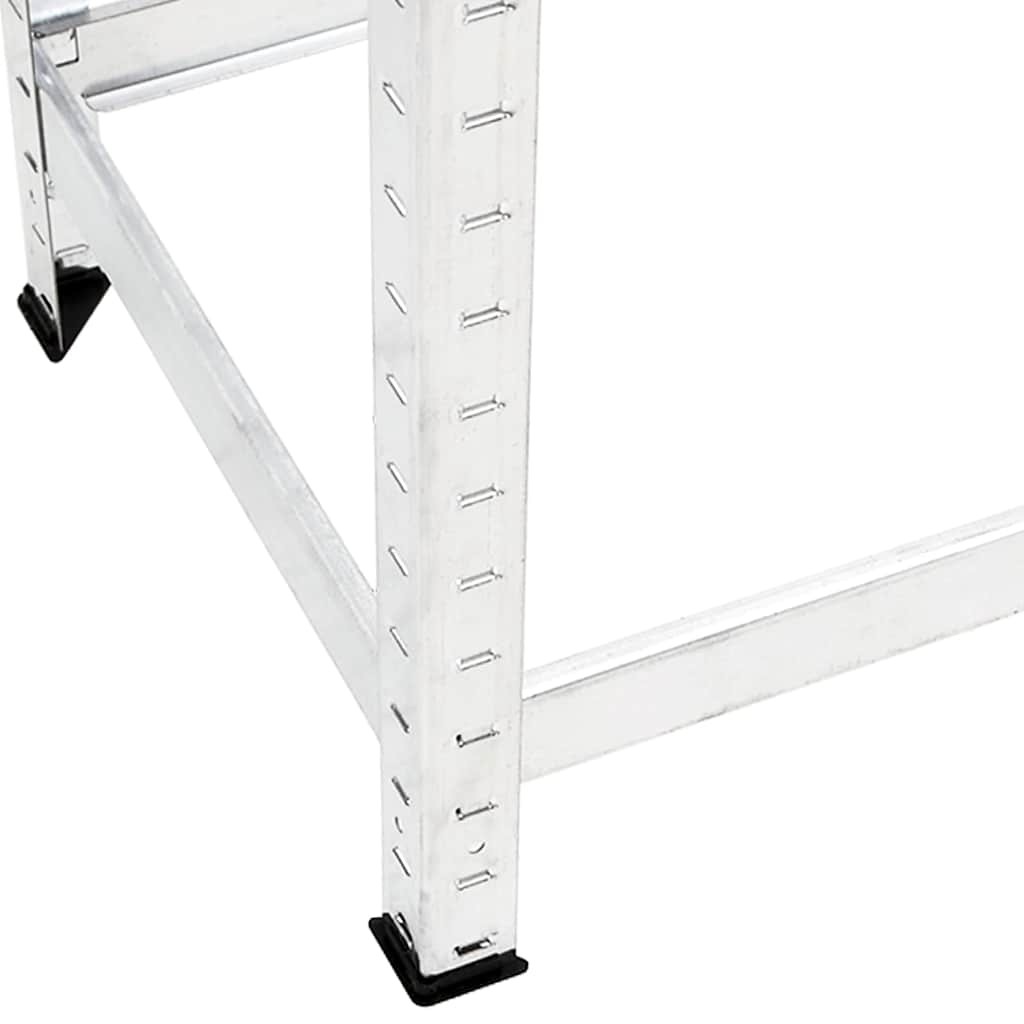 Reifenregale mit 2 B�den 2 Stk. Silbern 110x40x110 cm Stahl