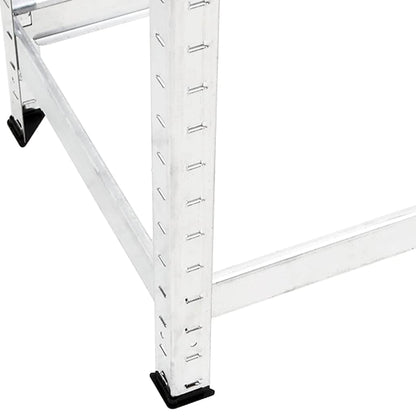 Reifenregale mit 2 B�den 2 Stk. Silbern 110x40x110 cm Stahl