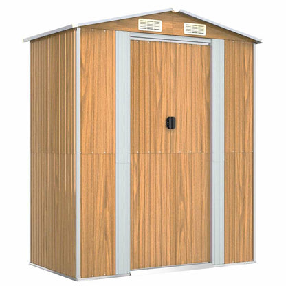 Ger�teschuppen Hellbraun 192x108x223 cm Verzinkter Stahl