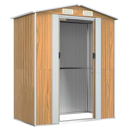 Ger�teschuppen Hellbraun 192x108x223 cm Verzinkter Stahl