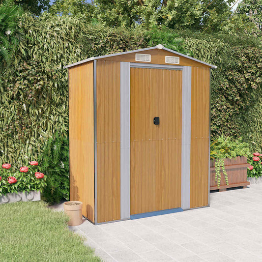 Ger�teschuppen Hellbraun 192x108x223 cm Verzinkter Stahl