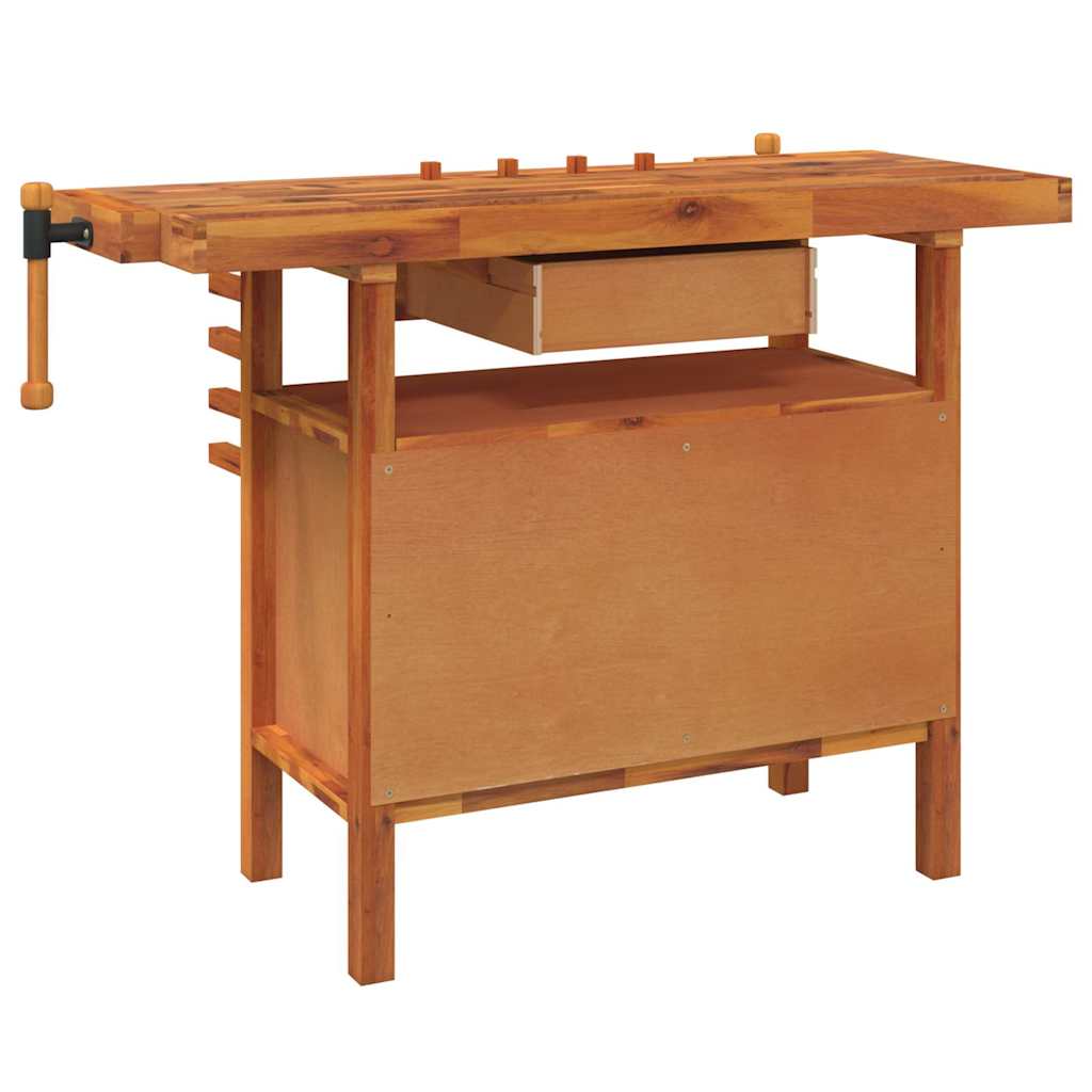 Werkbank mit Schublade und Schraubst�cken 124x52x83 cm