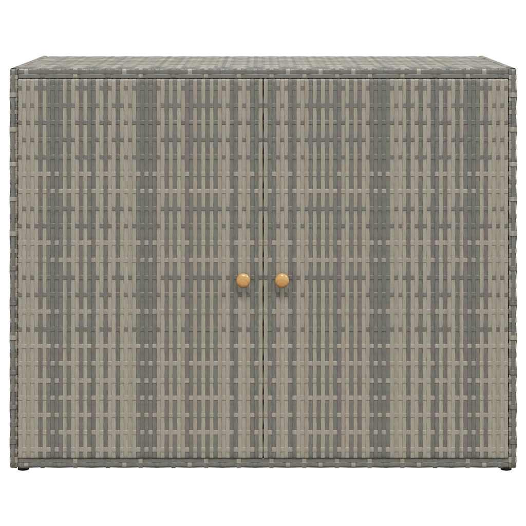 Gartenschrank Grau 100x55,5x80 cm Poly Rattan