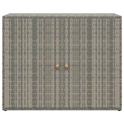 Gartenschrank Grau 100x55,5x80 cm Poly Rattan