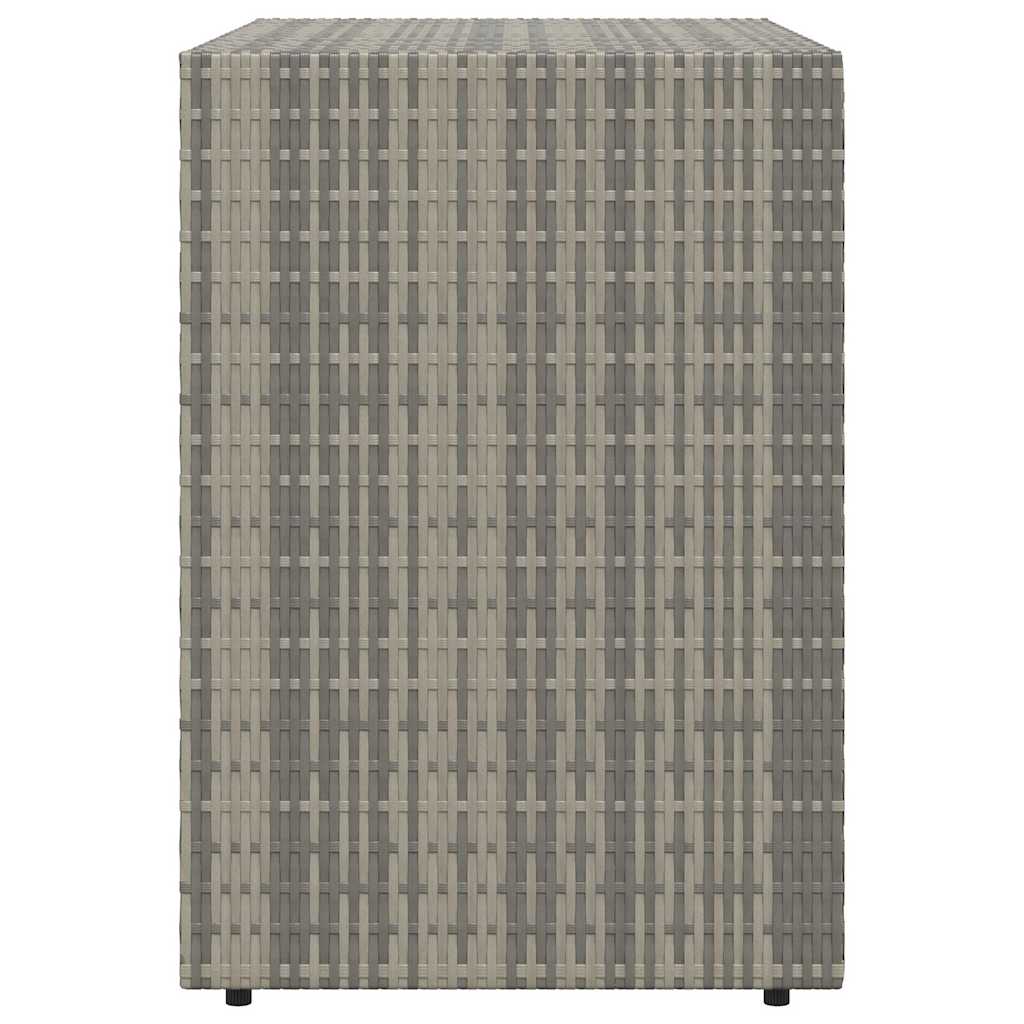 Gartenschrank Grau 100x55,5x80 cm Poly Rattan