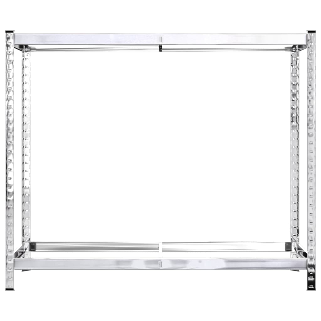 Reifenregale mit 2 B�den 3 Stk. Silbern 110x40x110 cm Stahl